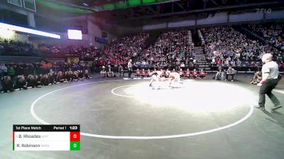 138 lbs 1st Place Match - Brody Rhoades, Uintah vs Ryder Robinson, Wasatch