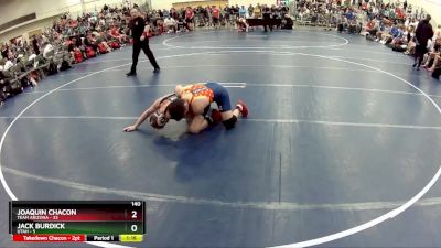 140 lbs Quarterfinals (8 Team) - Jack Burdick, Utah vs Joaquin Chacon, Team Arizona