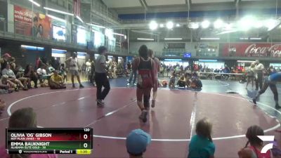 120 lbs 2nd Wrestleback (8 Team) - Olivia `OG` Gibson, Not Plain Janes vs Emma Bauknight, Alabama Elite Gold