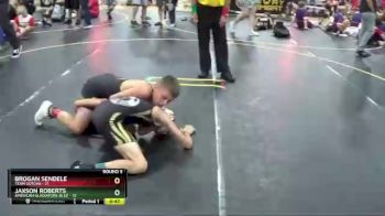 82 lbs Round 5 (6 Team) - Brogan Sendele, Team Gotcha vs Jaxson Roberts, American Gladiators-Blue