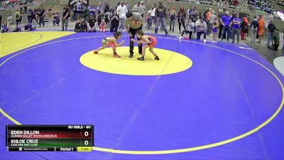 60 lbs Quarterfinal - Eden Dillon, Illinois Valley Youth Wrestlin vs Khloe Cruz, Cascade Mat Club