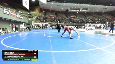 157 lbs Champ. Round 2 - Alexander Berkowitz, Brawlers Wrestling Club vs Isaac Ceja, Firebaugh High School Wrestling