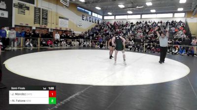 138 lbs Semifinal - Jaeckez Mendez, East Hartford vs Nick Fatone, Norwalk