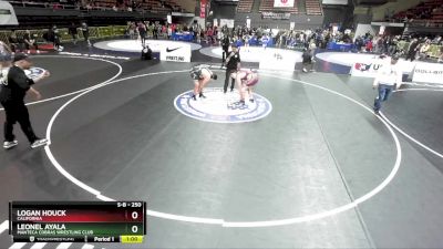 250 lbs Round 1 - Leonel Ayala, Manteca Cobras Wrestling Club vs Logan Houck, California