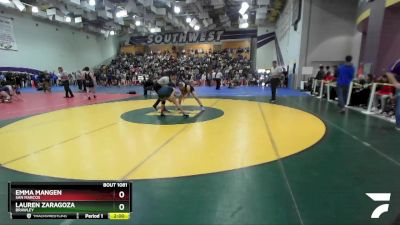 120 Girls Semifinal - Lauren Zaragoza, Brawley vs Emma Mangen, San Marcos