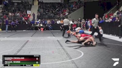 150 lbs Cons. Round 1 - Kannon Crossland, Effingham vs Michael Segree, Ark City