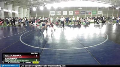 84 lbs Cons. Round 3 - Zorion Maea, LV Bear Wrestling Club (Spring Valley Area Youth Wrestling) vs Waylon Rodarte, Mat Demon Wrestling Club