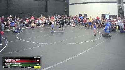 44 lbs Quarterfinal - Johnny Waters, Eastside Youth Wrestling vs Judith Ramsey, Cane Bay Cobras