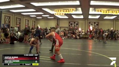 Cons. Round 3 - Kolton Swiger, Lewis County vs Justus Burns, Elite Wrestling