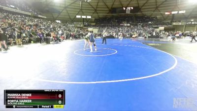 Girls 3A/4A 155 Cons. Round 3 - Marissa Denke, Glacier Peak (Girls) vs Portia Harker, Richland (Girls)