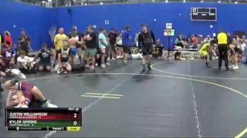 95 lbs Round 4 (6 Team) - Justin Williamson, American Gladiators vs Kyler Simons, Team Iowa Blue