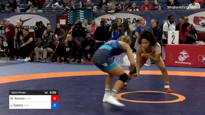 62 kg Semifinal - Maya Nelson, Sunkist Kids Wrestling Club vs Julia Salata, New York Athletic Club