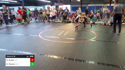 65 lbs Round Of 16 - Benjamin Huska, Latrobe vs Natalie Shaver, North Carolina WF