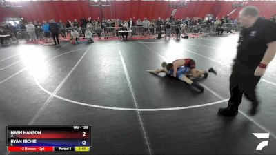 120 lbs Champ. Round 1 - Nash Hanson, IA vs Ryan Richie, IL