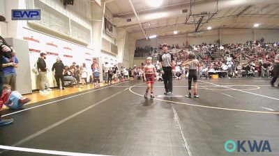 61 lbs Quarterfinal - Bennett Dawson, Team Tulsa Wrestling Club vs Luke Booher, Honey Badgers Wrestling Club