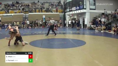 125 lbs Quarterfinal - Drew West, Gardner-Webb vs Jax Forrest, Unrostered