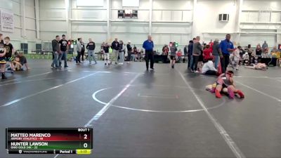 130 lbs Quarterfinals (8 Team) - Matteo Marenco, Armory Athletics vs Hunter Lawson, Ohio Gold 24K