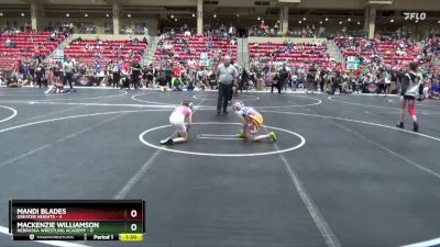 65 lbs Round 3 (6 Team) - Mandi Blades, Greater Heights vs Mackenzie Williamson, Nebraska Wrestling Academy