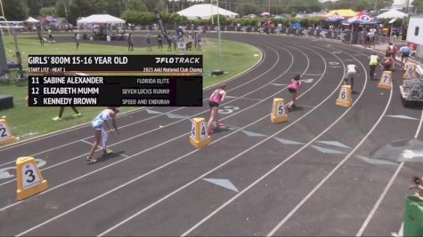 Youth Girls' 800m, Finals 1 - Age 15-16