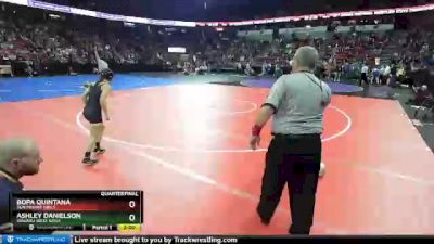 Girls 114 lbs Quarterfinal - Bopa Quintana, Sun Prairie Girls vs Ashley Danielson, Wausau West Girls