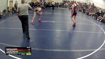 125 lbs Round 5 (6 Team) - Easton Hansen, North Dakota 1 vs Carver Wieland, Iowa USA Grey