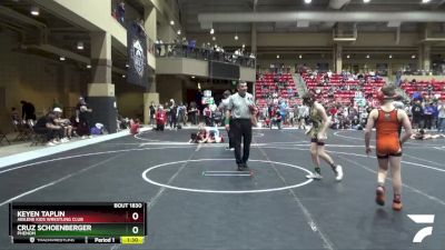 90 lbs Cons. Round 2 - Keyen Taplin, Abilene Kids Wrestling Club vs Cruz Schoenberger, Phenom