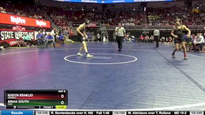 1A-160 lbs Cons. Round 2 - Brian South, CAM vs Kadyn Kraklio, Durant