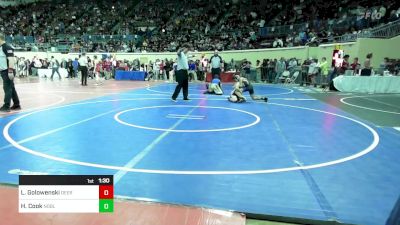 110 lbs Round Of 64 - Luke Golowenski, Deer Creek Middle School vs Henry Cook, Noble MS