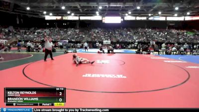 3A 113 lbs Quarterfinal - Kelton Reynolds, Snake River vs Brandon Williams, Bonners Ferry