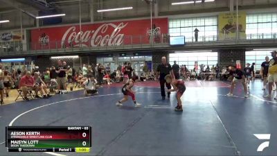 65 lbs Cons. Semi - Aeson Kerth, Stronghold Wrestling Club vs Maisyn Lott, Bison Takedown