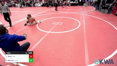 70 lbs Quarterfinal - Jenson Blay, Piedmont vs Tucker Morton, Newkirk Takedown