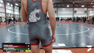 157 lbs Cons. Round 2 - Seth Dawkins, Evergreen State College vs Cesar Veliz, Washington State University