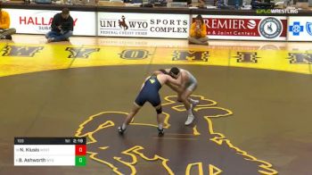 165 lbs Nick Kiusis, West Virginia vs Branson Ashworth, Wyoming