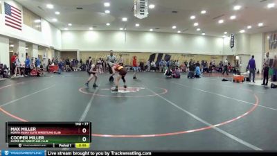 77 lbs Cons. Round 2 - Cooper Miller, Mater Dei Wrestling Club vs Max Miller, North Husky Elite Wrestling Club