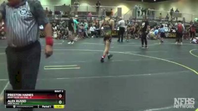 125 lbs Round 1 (6 Team) - Preston Haines, Beast Mode WA Pink vs Alex Russo, Ares Black