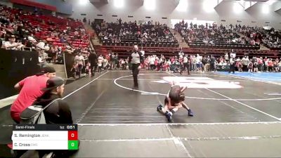 55 lbs Semifinal - Samuel Remington, Jenks Trojan Wrestling Club vs Camden Cross, Claremore Wrestling Club