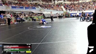 D1-120 lbs Semifinal - Christopher Lopez, Sunnyside H.S. vs Hayden Goldsmith, Boulder Creek