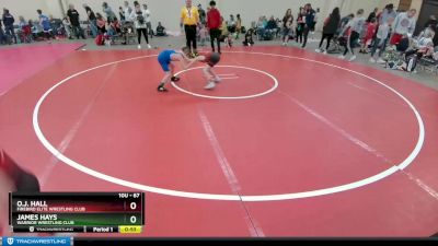 67 lbs 5th Place Match - James Hays, Warrior Wrestling Club vs O.j. Hall, Firebird Elite Wrestling Club