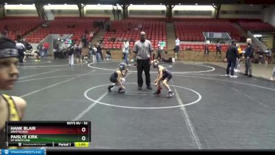 52 lbs Round 5 - Hank Blair, Unattached vs Paislye Kirk, CP Wrestling