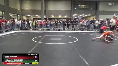 97 lbs Semifinal - Josie Wilson, Abilene vs Madalyn Riedinger, Trailblazer Wrestling Club