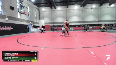 150 lbs Cons. Round 3 - Gabriel Lemos, Temecula Valley vs Porter Sharp, Corona Del Mar