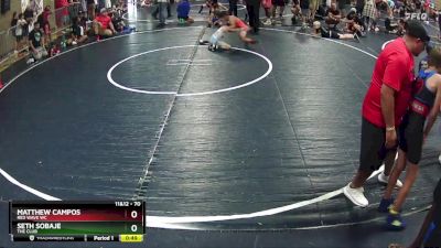 70 lbs Semifinal - Matthew Campos, RED WAVE WC vs Seth Sobaje, The Club