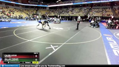 120 Class 1 lbs Cons. Round 2 - Caleb Lucas, Rock Port vs Dillan Chisam, St. Pius X (Kansas City)