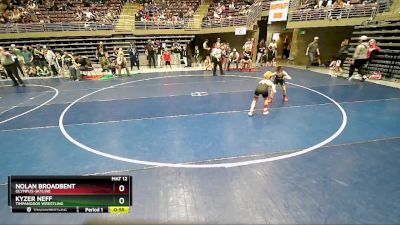 59 lbs Cons. Round 1 - Kyzer Neff, Timpanogos Wrestling vs Nolan Broadbent, Olympus-Skyline