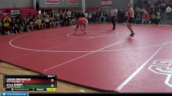 285 lbs Finals (2 Team) - Jadon Brownlee, Ohio Northern vs Kyle Emery, Adrian College