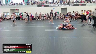 92 lbs Round 4 (6 Team) - Carlos Rodriguez, Florida Scorpions vs Jaxson Hackett, Finger Lakes Elite