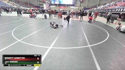 71 lbs Cons. Round 3 - Levi Werner, WI vs Bennett Ledbetter, IL