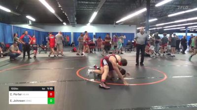 155 lbs Final - Cooper Porter, Hillbilly Hammers vs Emery Johnson, Crwc