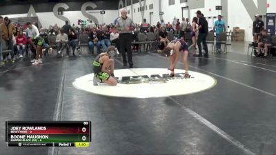 80 lbs 2nd Wrestleback (8 Team) - Joey Rowlands, Beast Mode vs Boone Maughon, Minions Black (GA)