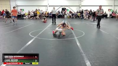 76 lbs Round 2 (8 Team) - Greyson McDonald, Terps Xtreme vs Casen Becker, Black Fox Wrestling